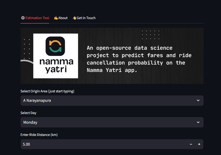 NammaYatri - Estimator